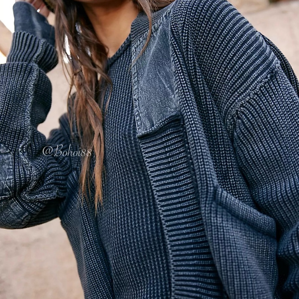 NEW Free People We The Free Worn Thru Surplus Cardi - Picture 13 of 17